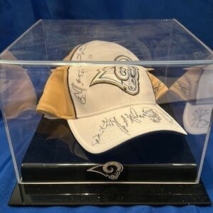 Saint Louis Rams autographed hat from 2005 in case